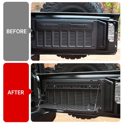 Tailgate Table Foldable Rear Cargo Shelf Compatible with Jeep Wrangler 2007-2017 JK JKU & 2018-2026 JL JLU (Not Fit JK Models with Stock Subwoofer) image 8