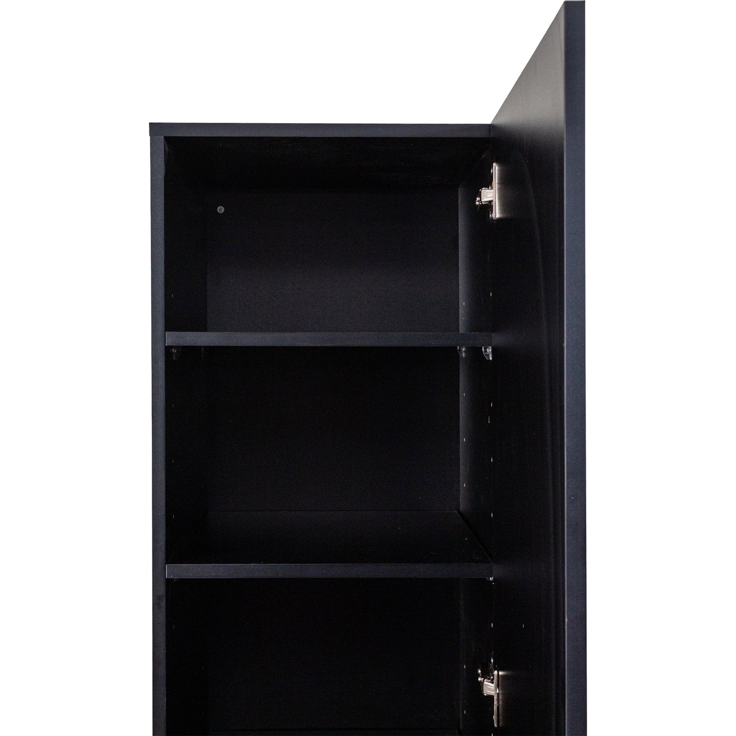 Standard kitchen Pantry,Tall Cabinet,Freestanding Cabinet with one door and two drawers for Kitchen, Dining Room, BLACK image 8