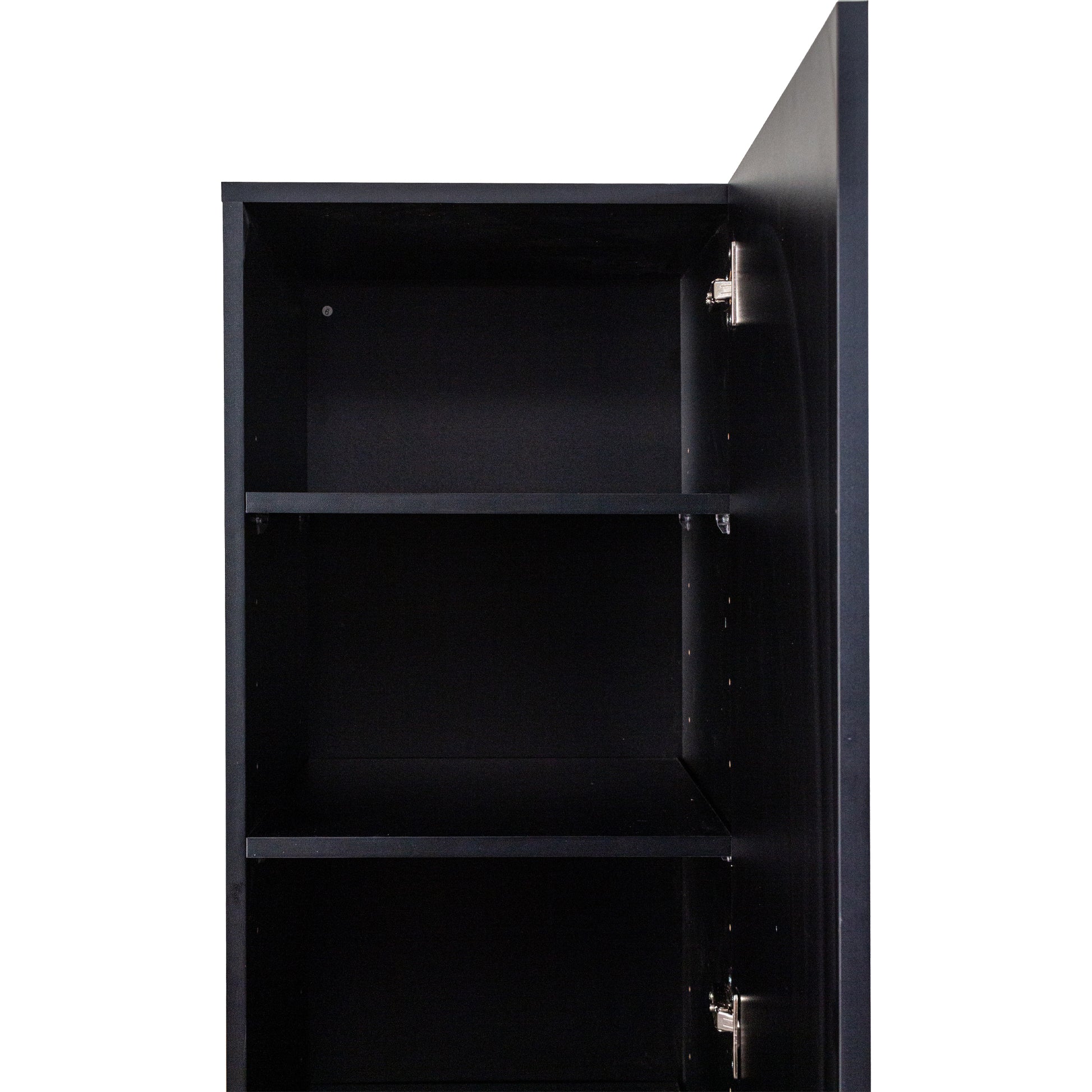 Standard kitchen Pantry,Tall Cabinet,Freestanding Cabinet with one door and two drawers for Kitchen, Dining Room, BLACK image 8