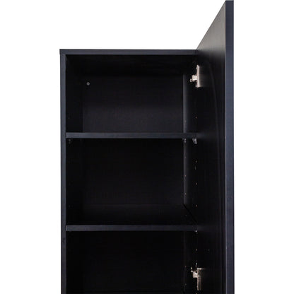 Standard kitchen Pantry,Tall Cabinet,Freestanding Cabinet with one door and two drawers for Kitchen, Dining Room, BLACK image 8