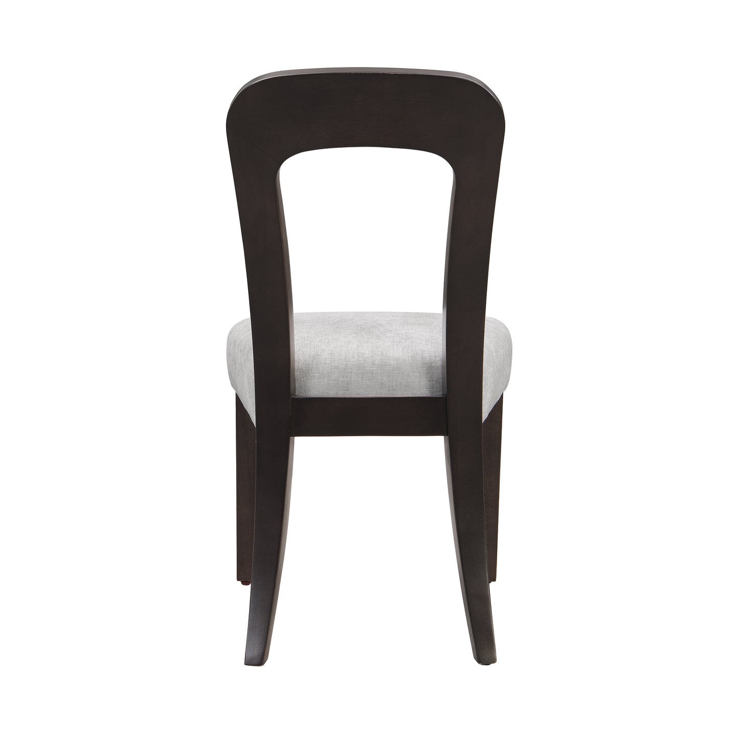 Dining Chairs Set of 2, Upholstered Kitchen Side Chairs with Gray Fabric Seating Dark Brown Solid Rubber Wood Legs, 330 LBS Weight Capacity image 9