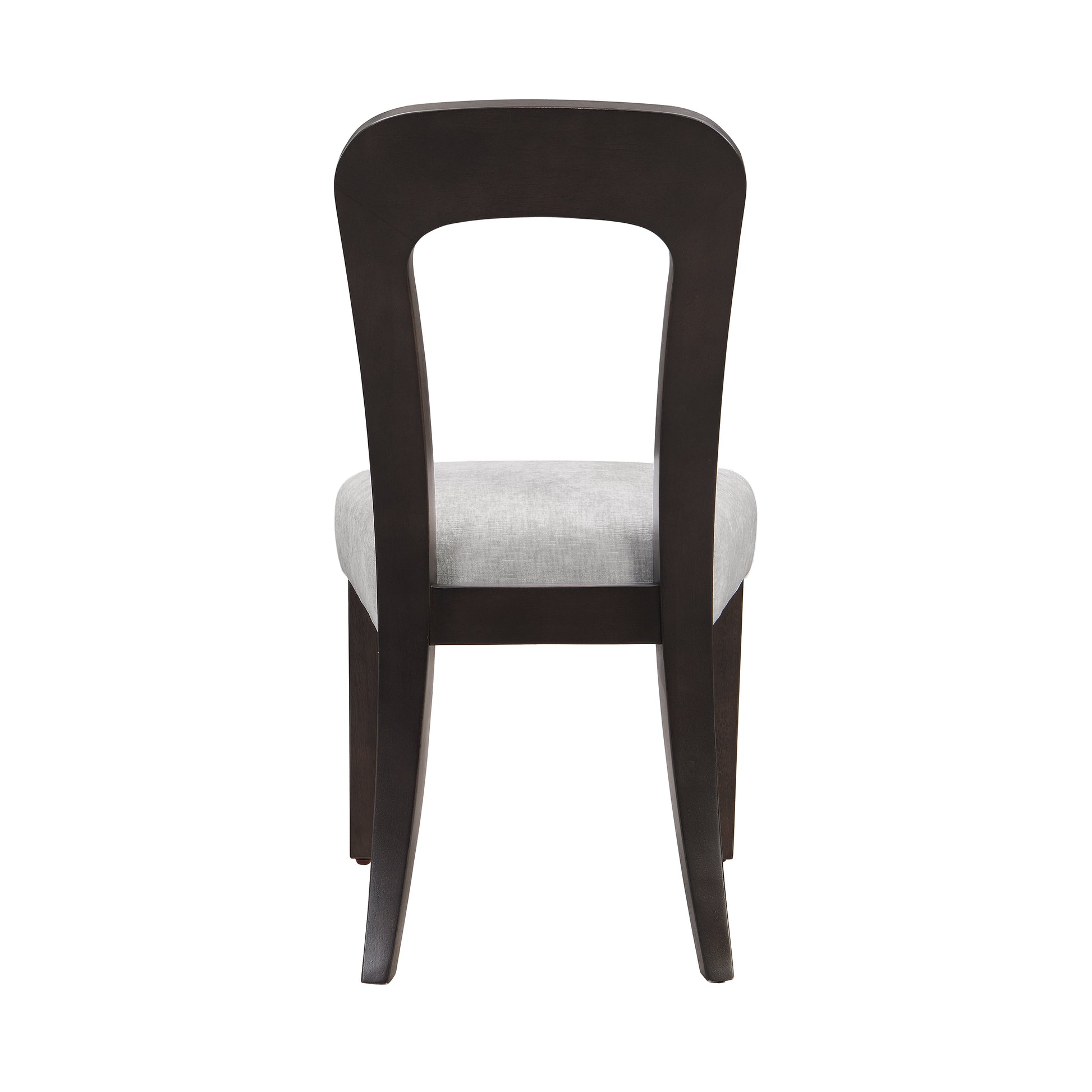 Dining Chairs Set of 2, Upholstered Kitchen Side Chairs with Gray Fabric Seating Dark Brown Solid Rubber Wood Legs, 330 LBS Weight Capacity image 9
