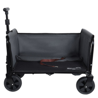 All-in-One Convertible Folding Camping Wagon Cart: Bench Seat, Storage Compartment & Included Dog Tether, Black/Gray image 10
