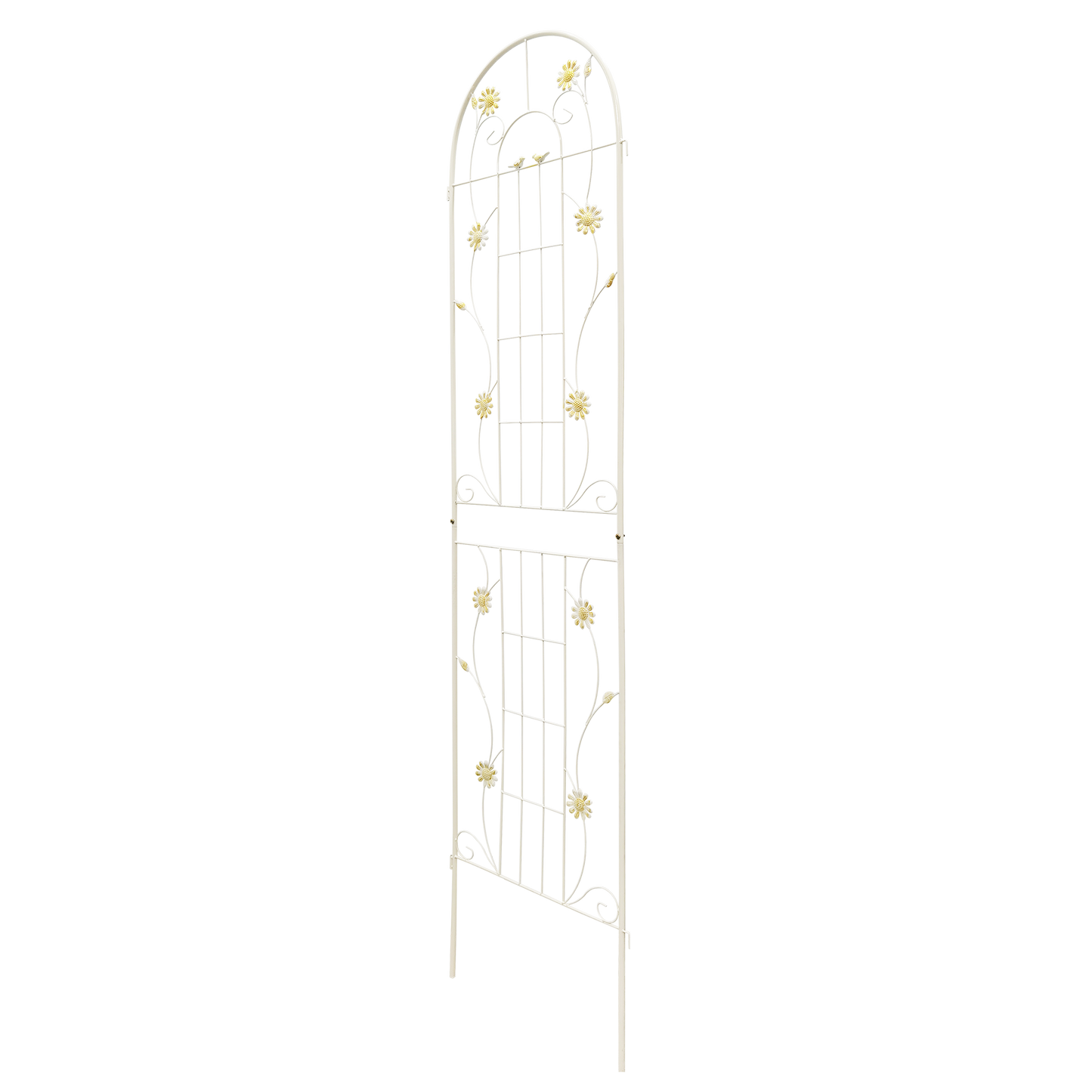 4 Pack Metal Garden Trellis 86.7" x 19.7" Rustproof Trellis for Climbing Plants Outdoor Flower Support Cream White image 10