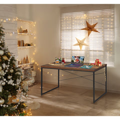 Bob Weathered Oak & Black Finish Writing Desk