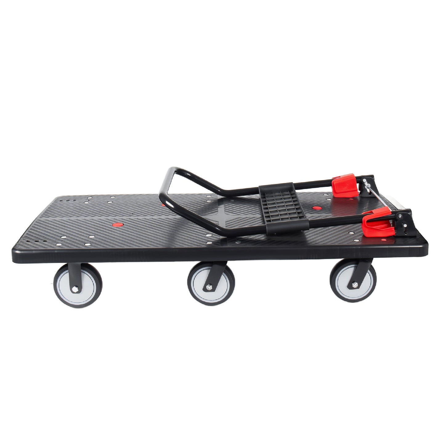 25.5"x51.5" Platform Truck, Foldable Handcart with 6'' TPR 360-Degree Silent Wheels, 1800lbs Heavy-Duty Push Dolly Cart, 4 Steel Load-Bearing Beams for Warehouse Garage Home Use image 10