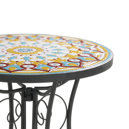Outdoor Side Table,Colorful+Black image 8