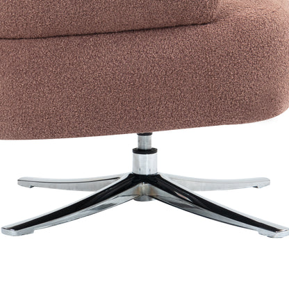 Cuddle-style leisure swivel sofa chair, suitable for balconies, studies and living rooms, Red image 2