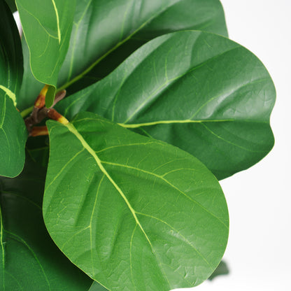 6FT Artificial Fiddle Leaf Fig Tree, Realistic Faux Potted Plant in Black Pot, 1pc/set image 11