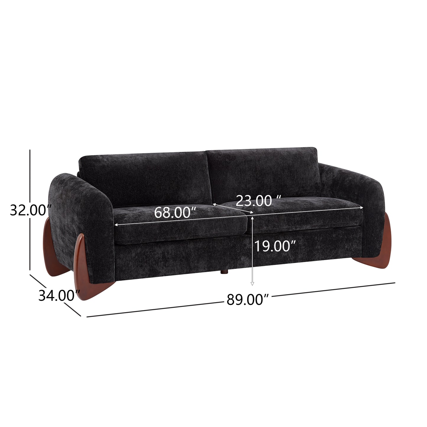 89"L SOFA -N771P345832H_N771P345833H BLACK image 4