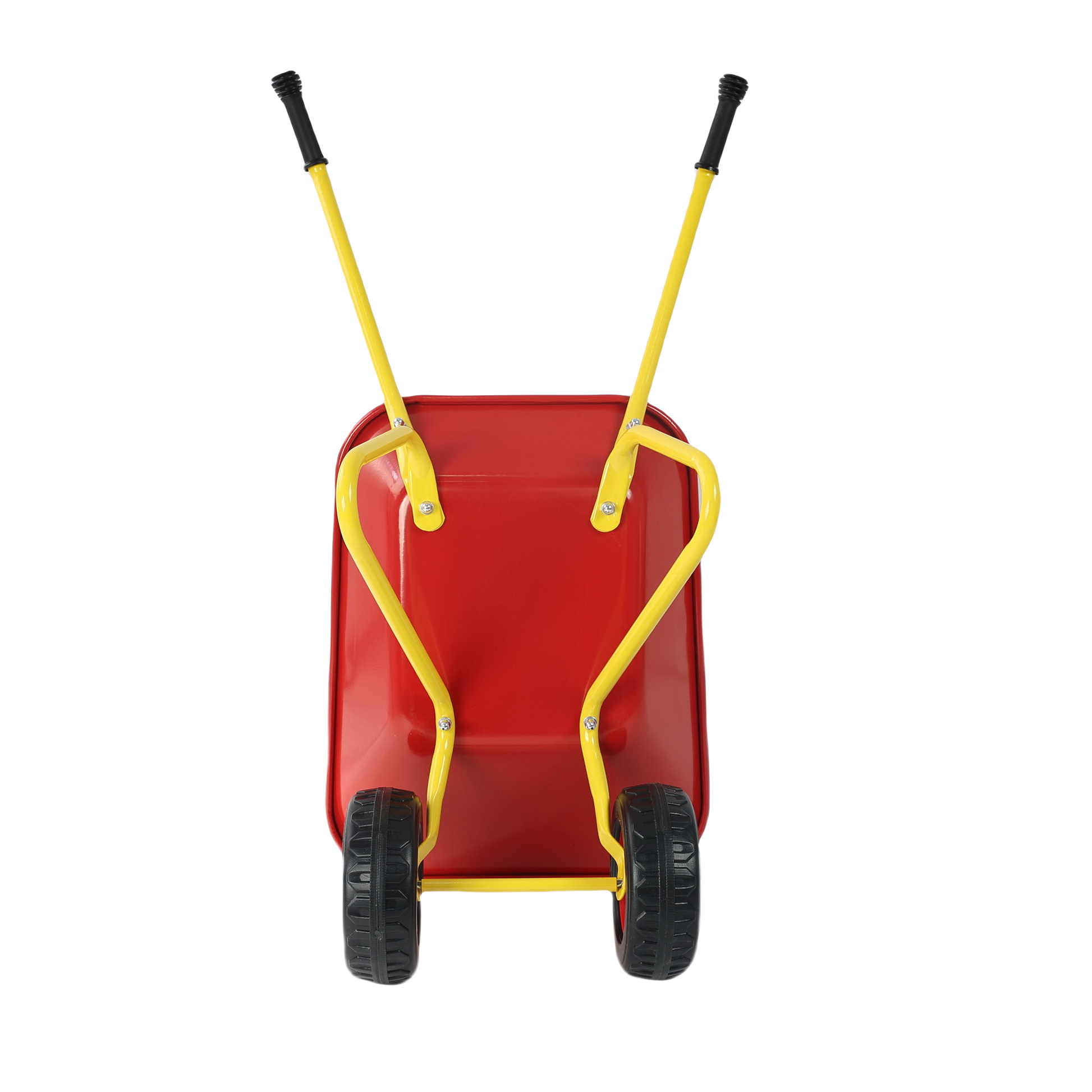 Children's metal trolley, Load-bearing capacity: 33LBS,children's heavy vehicle, metal structure two-wheeled trolley, steel pallet, can be used in gardens, loading leaves, soil, sand, etc. (red) image 2