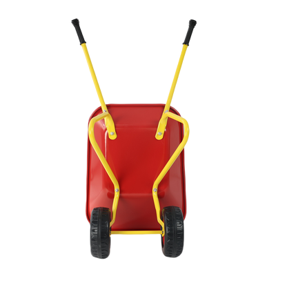 Children's metal trolley, Load-bearing capacity: 33LBS,children's heavy vehicle, metal structure two-wheeled trolley, steel pallet, can be used in gardens, loading leaves, soil, sand, etc. (red) image 2