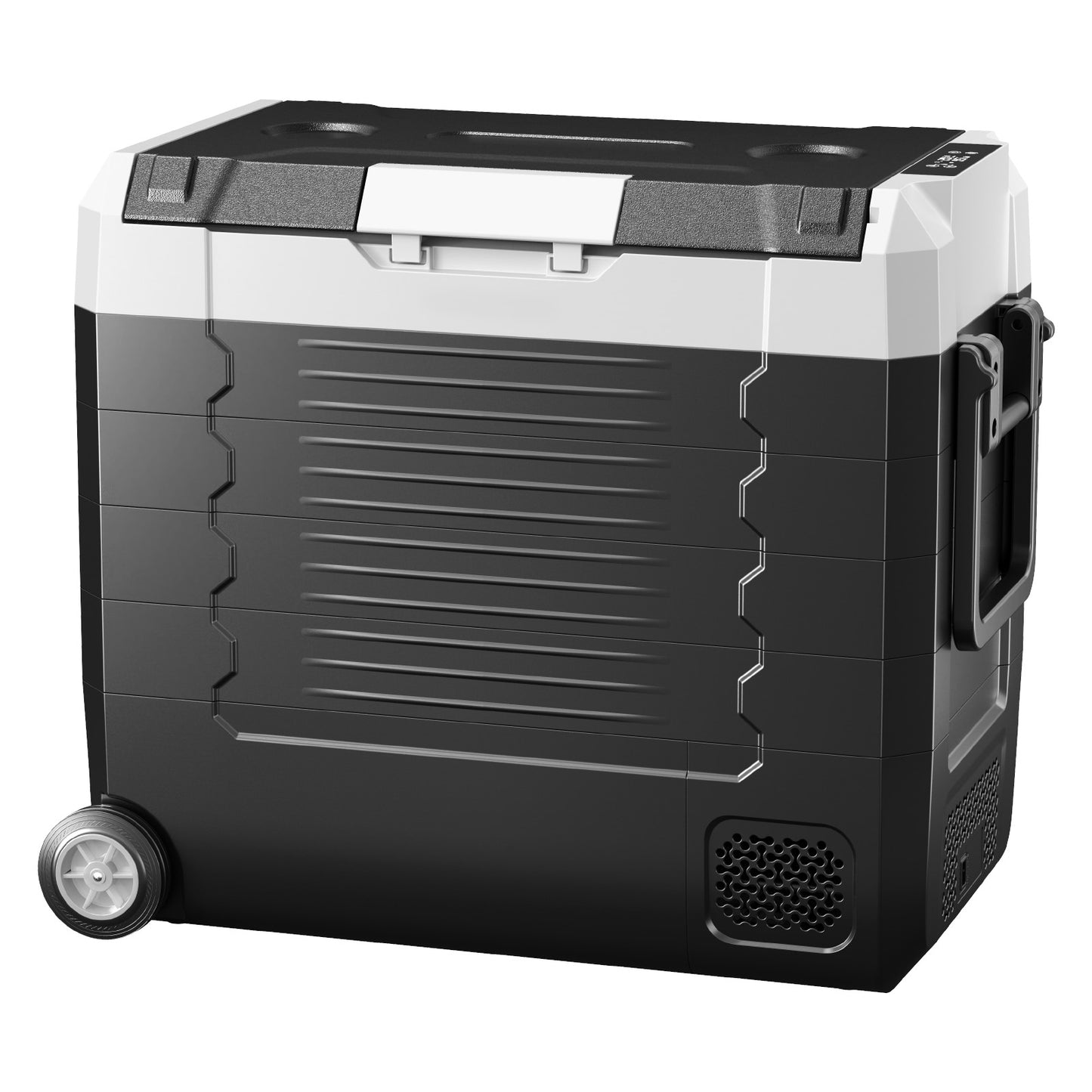 Car Refrigerator, DC 12/24V AC100-240V Compressor Electric Cooler, -4°F to 68°F Truck Refrigerator with APP Control, Wheels & Dual Zone, 58 QT Cars Cooler for RVs, Boats, Camping, Fishing image 3