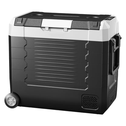 Car Refrigerator, DC 12/24V AC100-240V Compressor Electric Cooler, -4°F to 68°F Truck Refrigerator with APP Control, Wheels & Dual Zone, 58 QT Cars Cooler for RVs, Boats, Camping, Fishing image 3