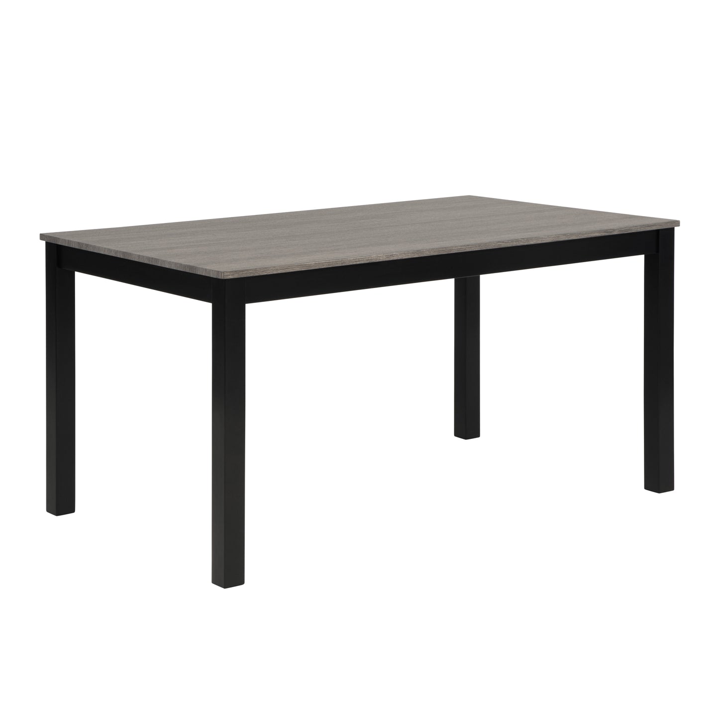 6-Piece Dining Table Set with Bench and Chairs, Dining Table Set for 6 with Bench, Wooden Dining Table Set for Kitchen, Dining Room, Light Grey & Black Two Tone image 10