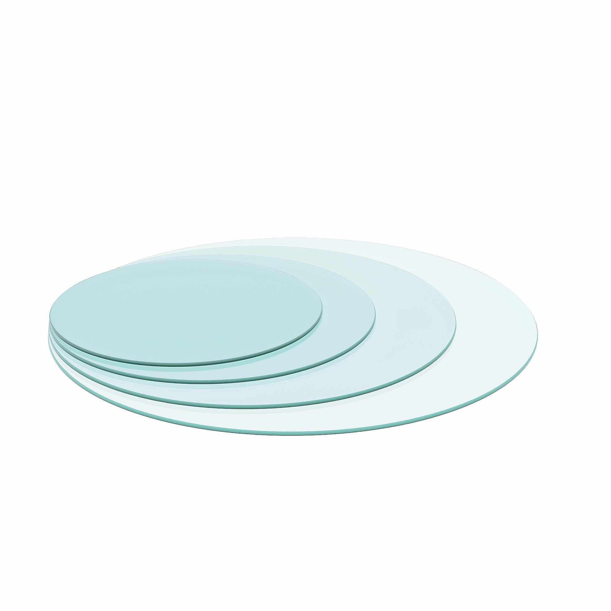 24" Inch Round Tempered Glass Table Top Clear Glass 1/4" Inch Thick Round Polished Edge (Old Sku:W126560368) image 8