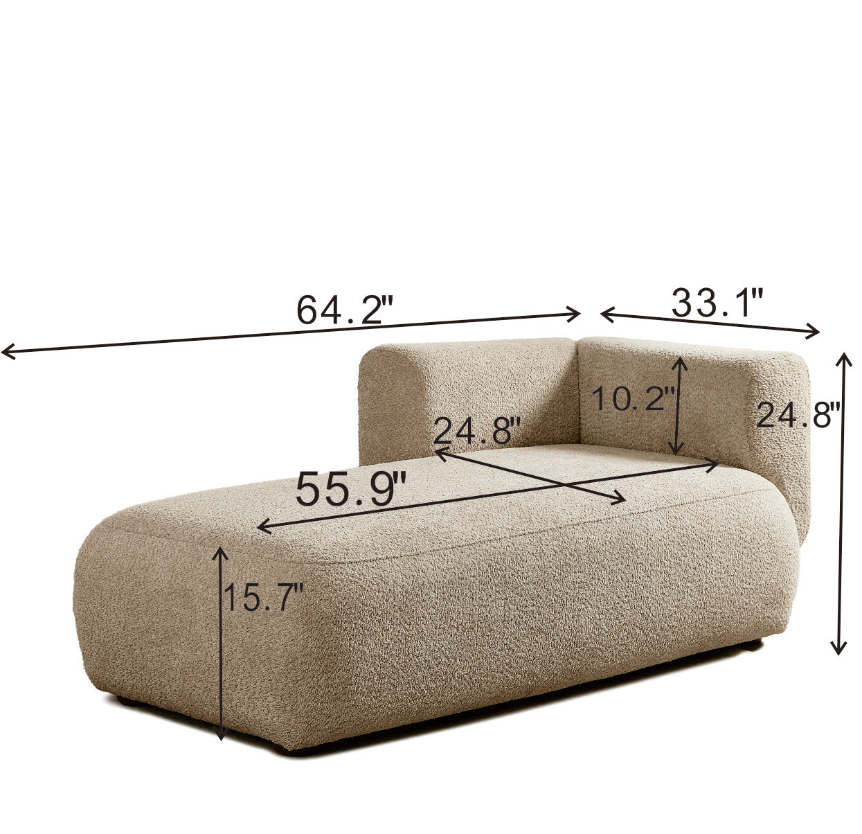 Upholstered Chaise Lounge image 2