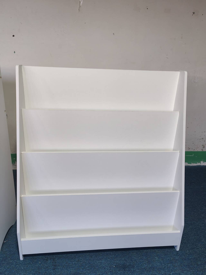 4-Tier Kids Bookshelf, Toddler Book Display Shelves, Helps Keep Bedrooms, Playrooms, and Classrooms Organized,White image 10