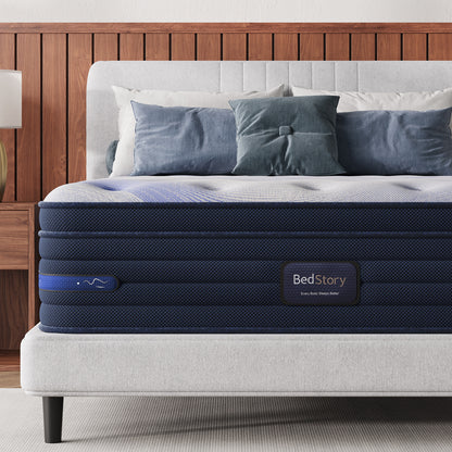 Bedstory Spine Align 13" King Firm Pressure Relieving Cooling Hybrid Mattress with Instant Touch Cooling Fabric, 360° Airflow Circulation & Air Boost Comfort Foam image 6