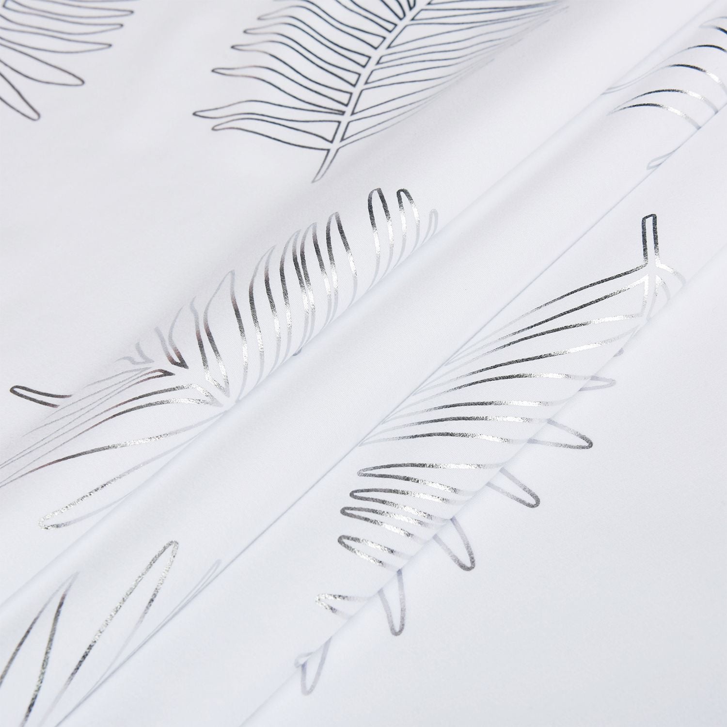 1 Piece Glitterr Foil Palm Tree Leaf Printed Shower Curtain, Modern Tropical Fabric Shower Curtains for Bathroom Decor,  image 7
