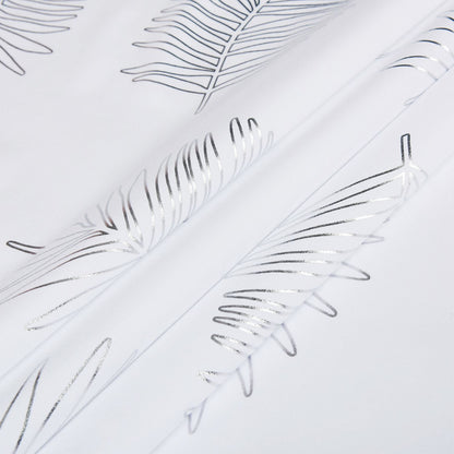 1 Piece Glitterr Foil Palm Tree Leaf Printed Shower Curtain, Modern Tropical Fabric Shower Curtains for Bathroom Decor,  image 7
