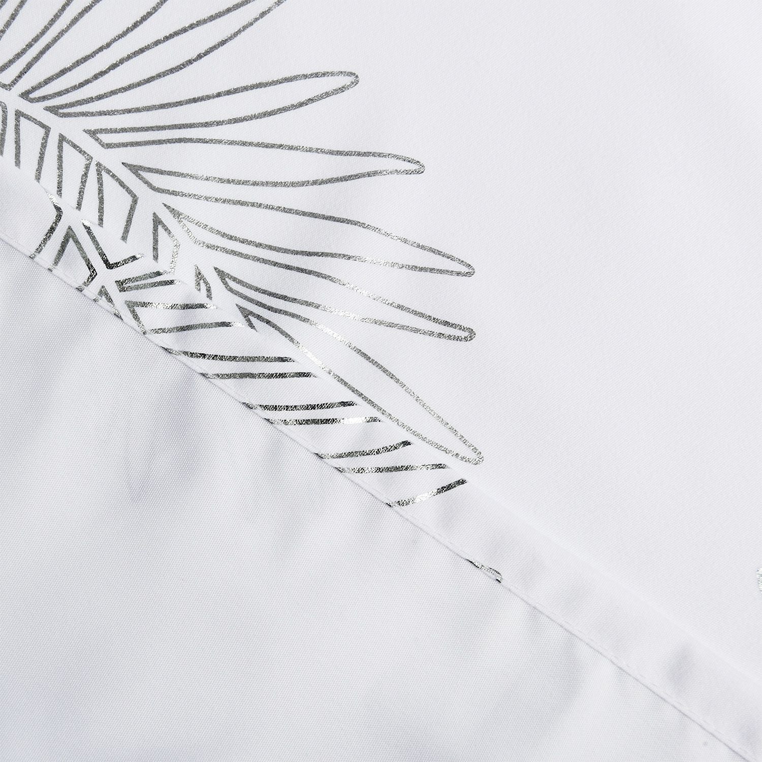 1 Piece Glitterr Foil Palm Tree Leaf Printed Shower Curtain, Modern Tropical Fabric Shower Curtains for Bathroom Decor,  image 5