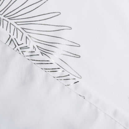 1 Piece Glitterr Foil Palm Tree Leaf Printed Shower Curtain, Modern Tropical Fabric Shower Curtains for Bathroom Decor,  image 5