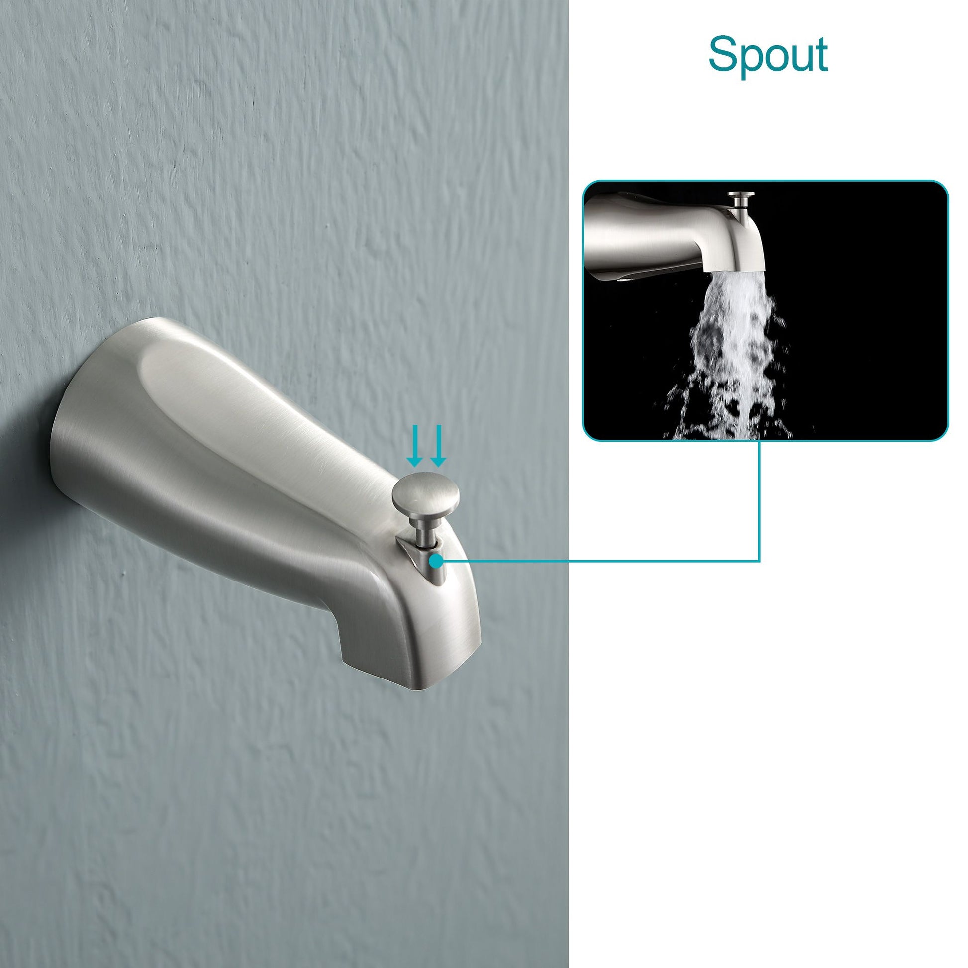 10 inch Wall Mount Concealed Round High Pressure Rainfall Shower Head with Brass Shower Arm and Shower Faucet Set image 6