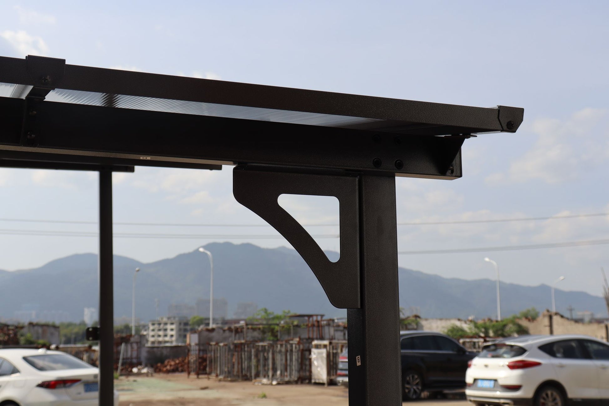 10' x 12' Outdoor Pergola Gazebo,Wall-Mounted Lean to Metal Awning Gazebo with Roof,Large Heavy Duty for Patio,Decks,Bac image 12