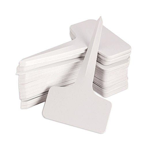 100 Pcs 6 x10cm Plastic Plant T-Type Tags Nursery Garden Labels image 1