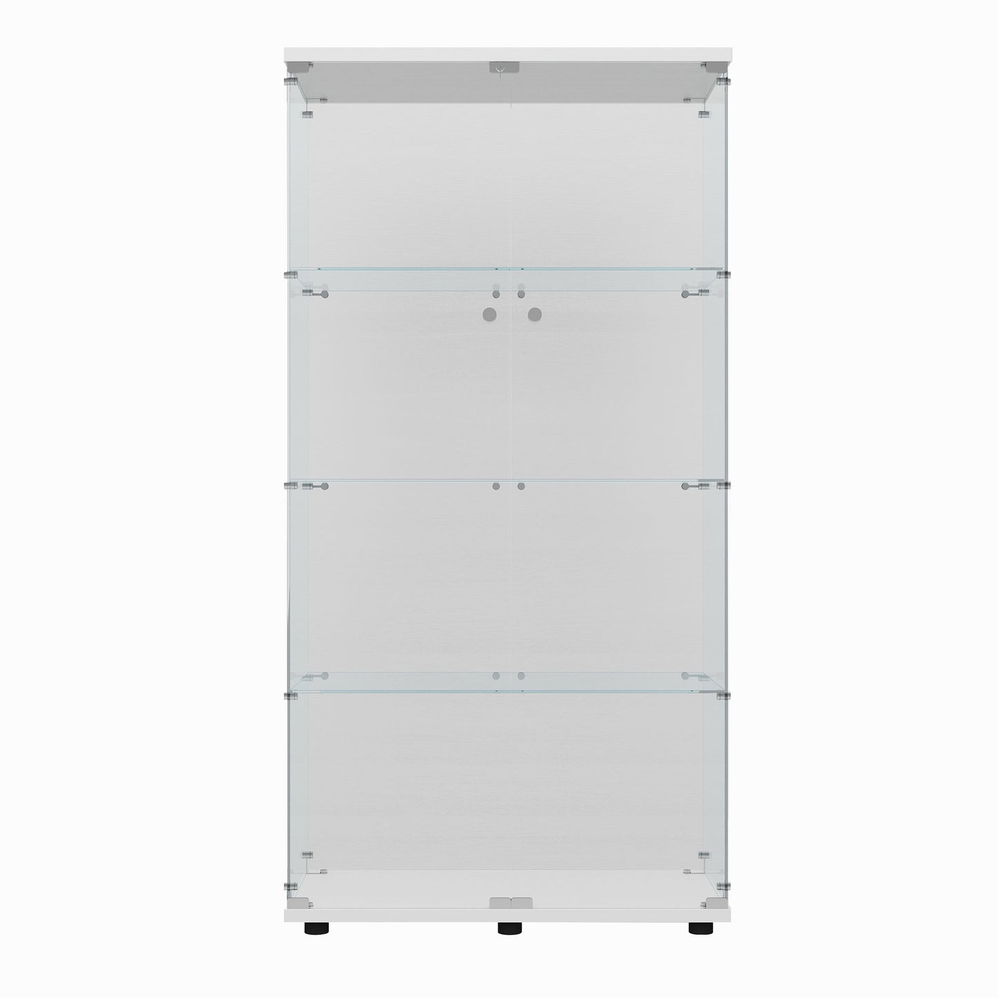 Tempered glass display cabinet,wine cabinet,storage cabinet,file cabinet,with a variety of colors of pat lights,door locks,adjustable floor feet suitable for uneven ground,can be placed anywhere,white image 10