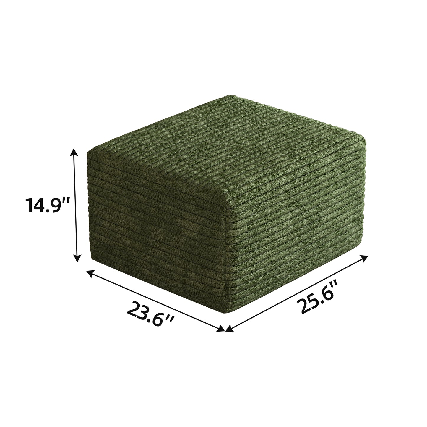 Sofa ottoman,No Assembly Required,Green(Plush Corduroy Fabric) image 5