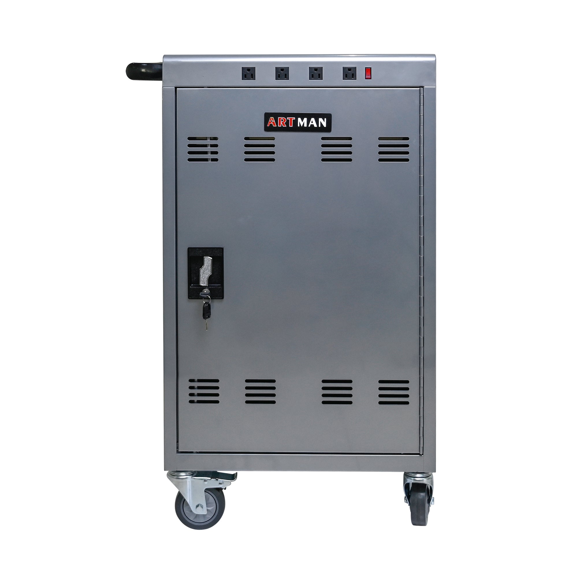 Mobile Charging Cart and Cabinet for Tablets Laptops 35-Device (B30PLUS)-Silver image 2