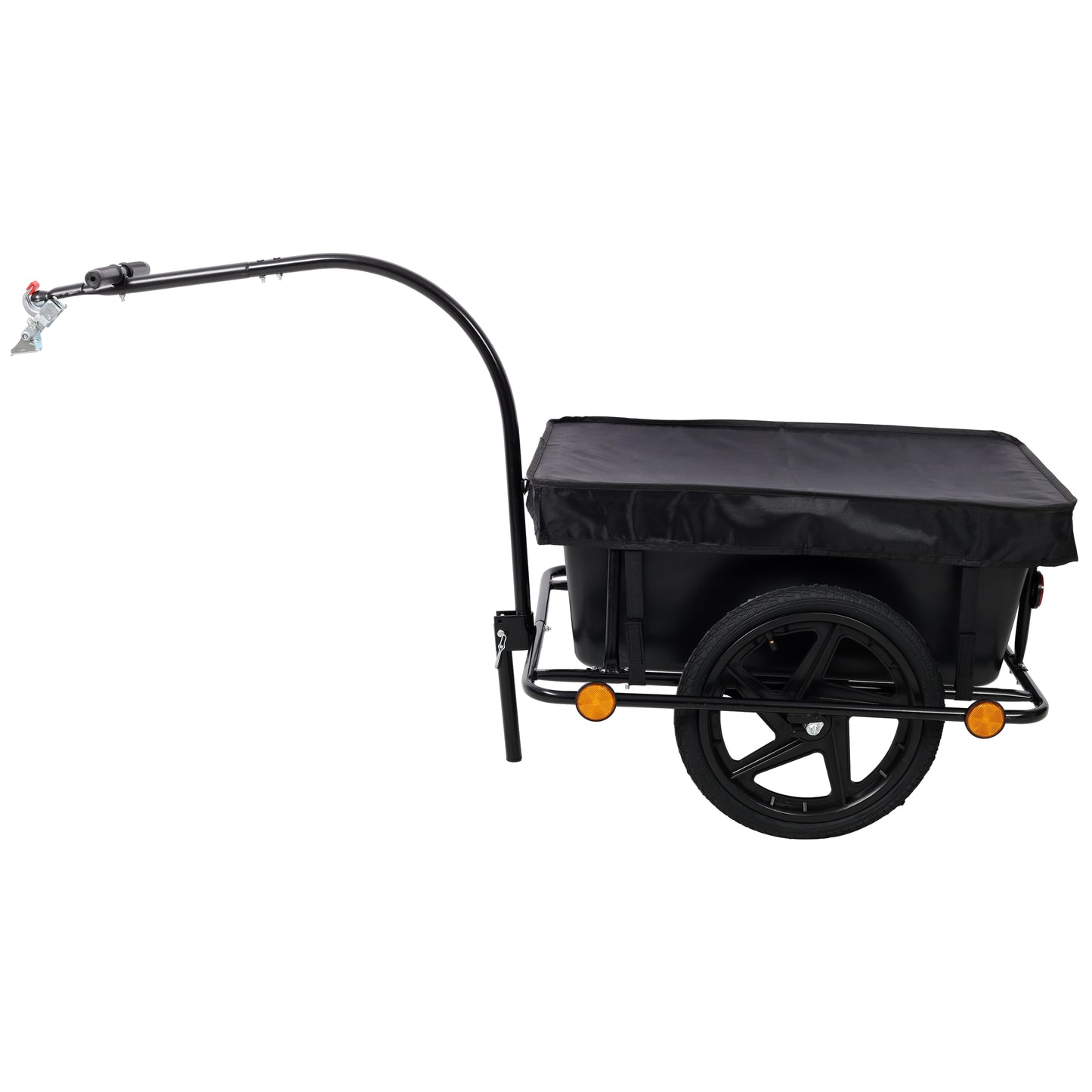 Bike Cargo Trailer with Support Bar, 900D PVC Waterproof Cover, Removable Box, Utility Bike Wagon Trailer for Shopping Camping and Outdoor Activities image 2