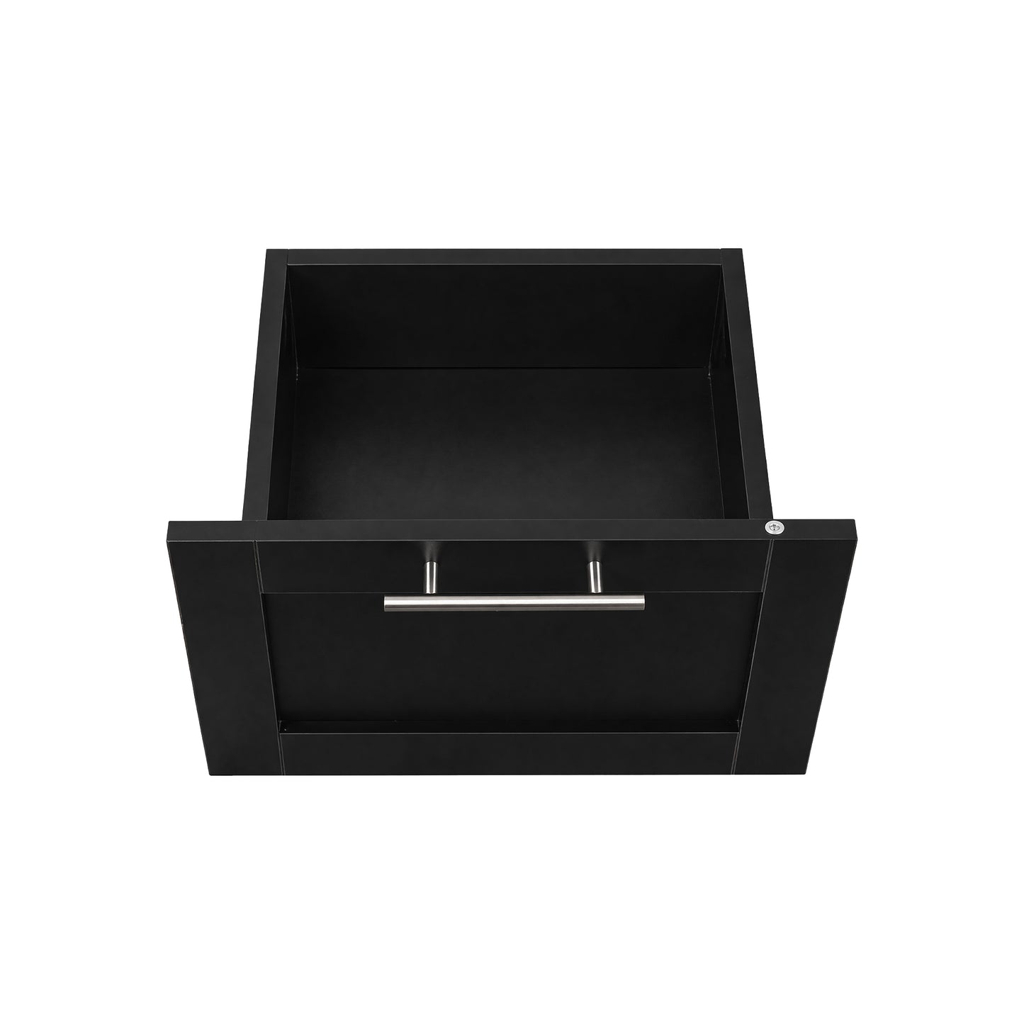 Standard kitchen Pantry,Tall Cabinet,Freestanding Cabinet with one door and two drawers for Kitchen, Dining Room, BLACK image 5