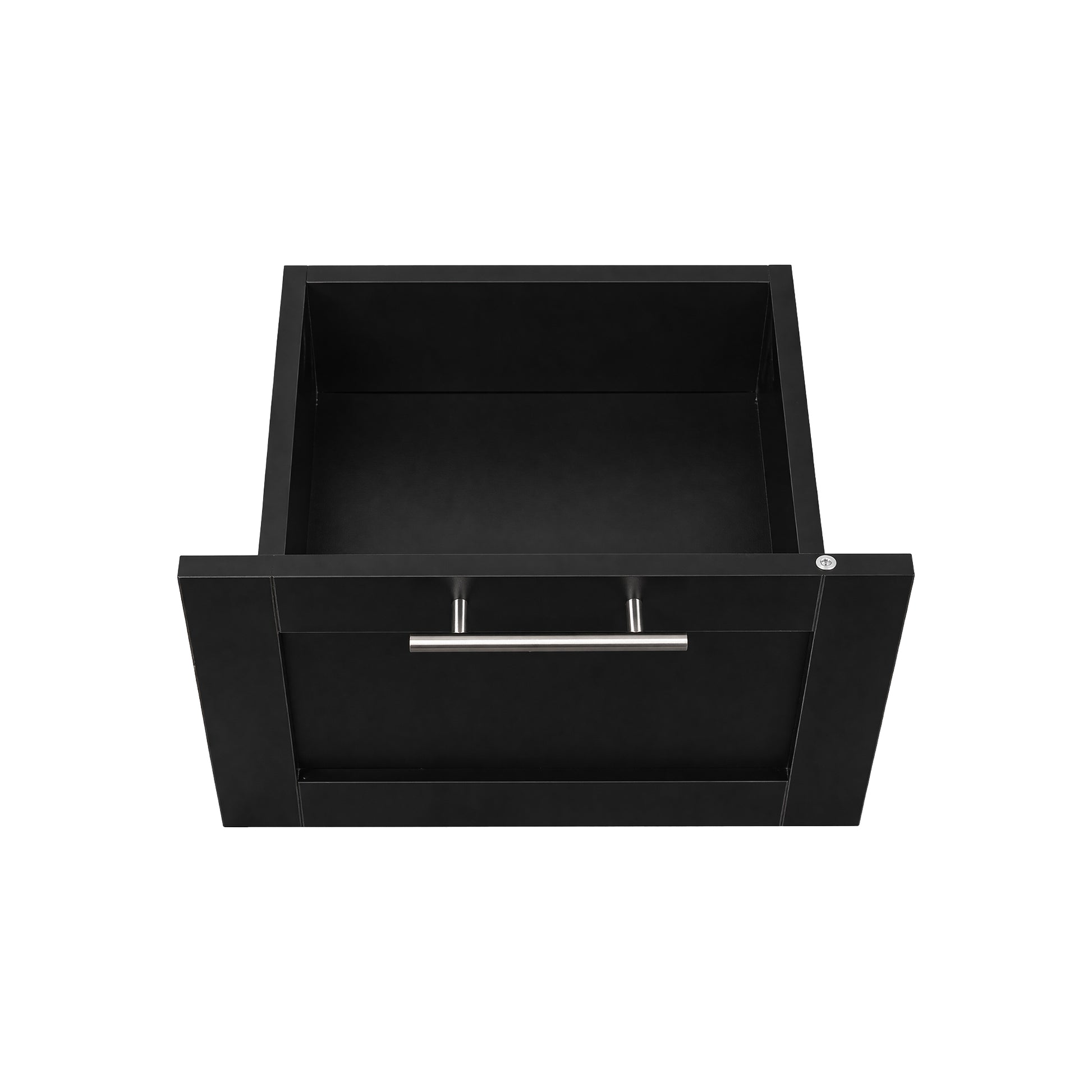 Standard kitchen Pantry,Tall Cabinet,Freestanding Cabinet with one door and two drawers for Kitchen, Dining Room, BLACK image 5