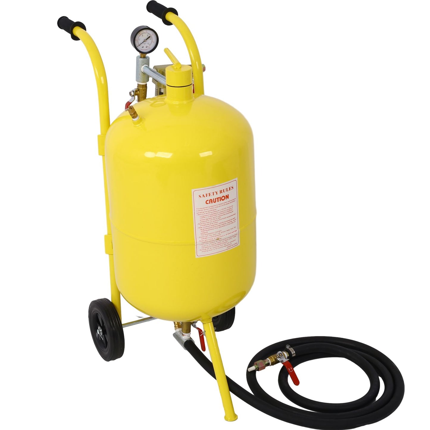 10Gal Pot Sandblaster, 125 Psi Pressure Sand Blasting Complete Kit for Paint, Stain, Rust Removal and Special Surface Tr image 1