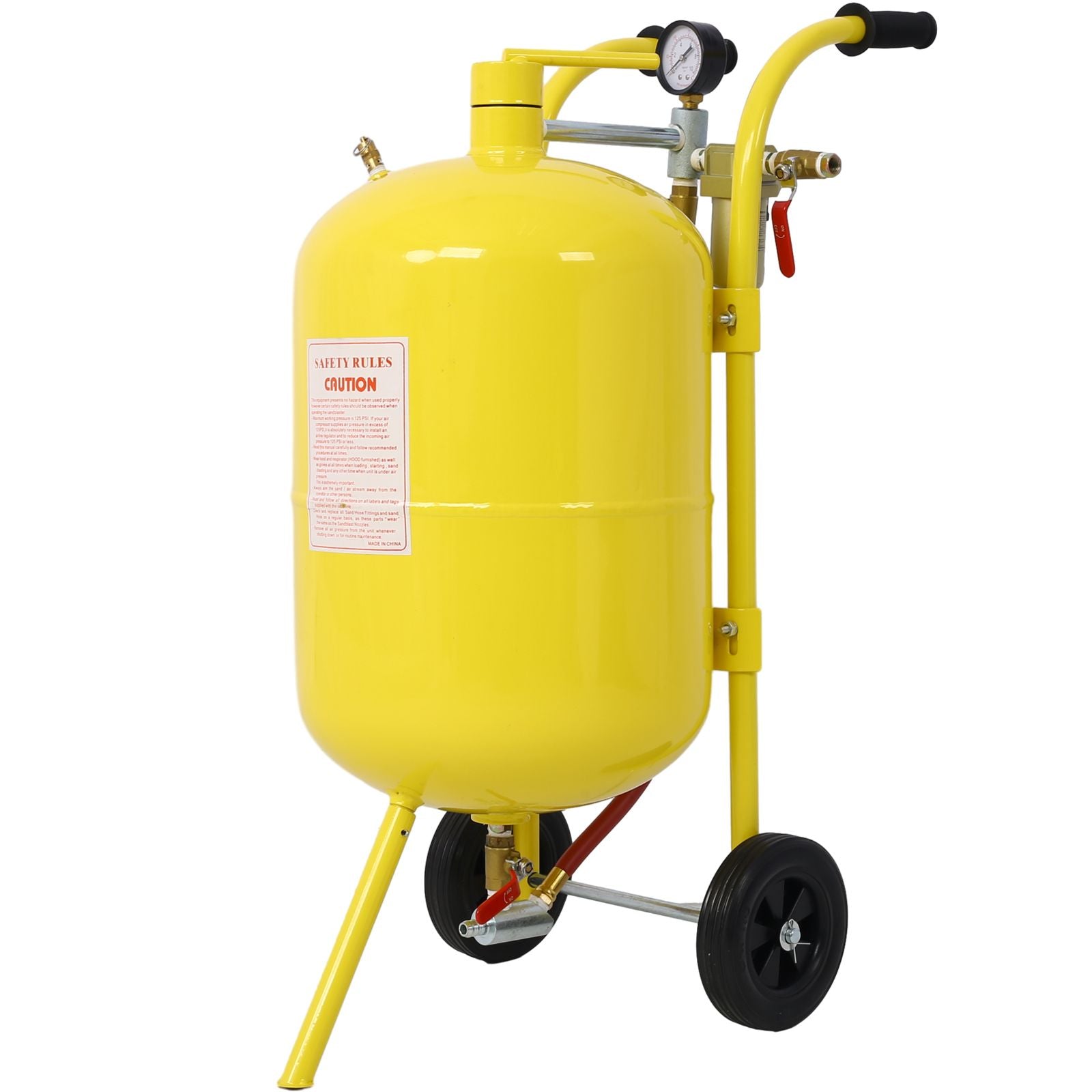 10Gal Pot Sandblaster, 125 Psi Pressure Sand Blasting Complete Kit for Paint, Stain, Rust Removal and Special Surface Tr image 3