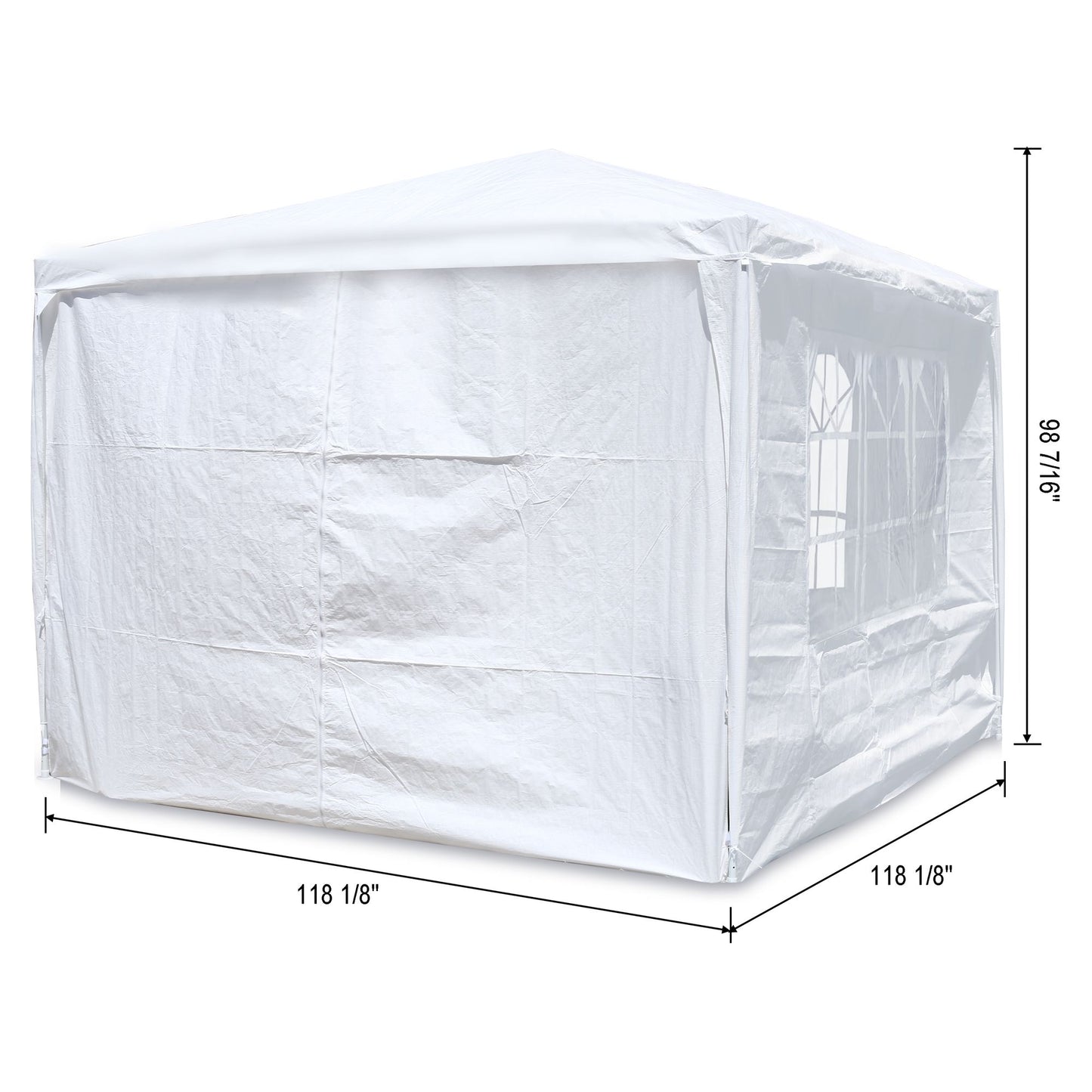 10'x10' Party Tent Outdoor Heavy Duty Gazebo Wedding Canopy + 4 Removable Walls image 13