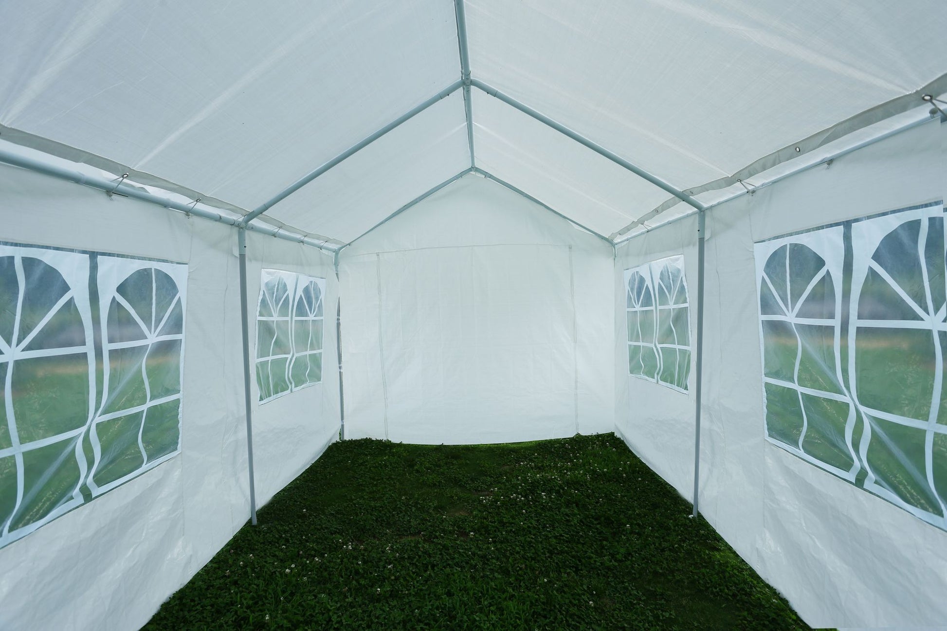10'x20' Heavy Duty Carport Gazebo, Canopy Garage, Car Shelter with windows image 3