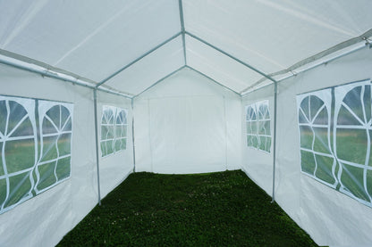 10'x20' Heavy Duty Carport Gazebo, Canopy Garage, Car Shelter with windows image 3