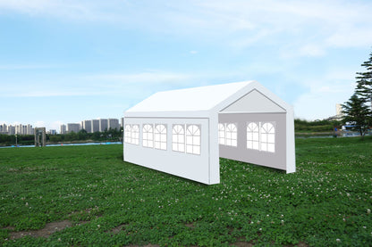 10'x20' Heavy Duty Carport Gazebo, Canopy Garage, Car Shelter with windows image 1