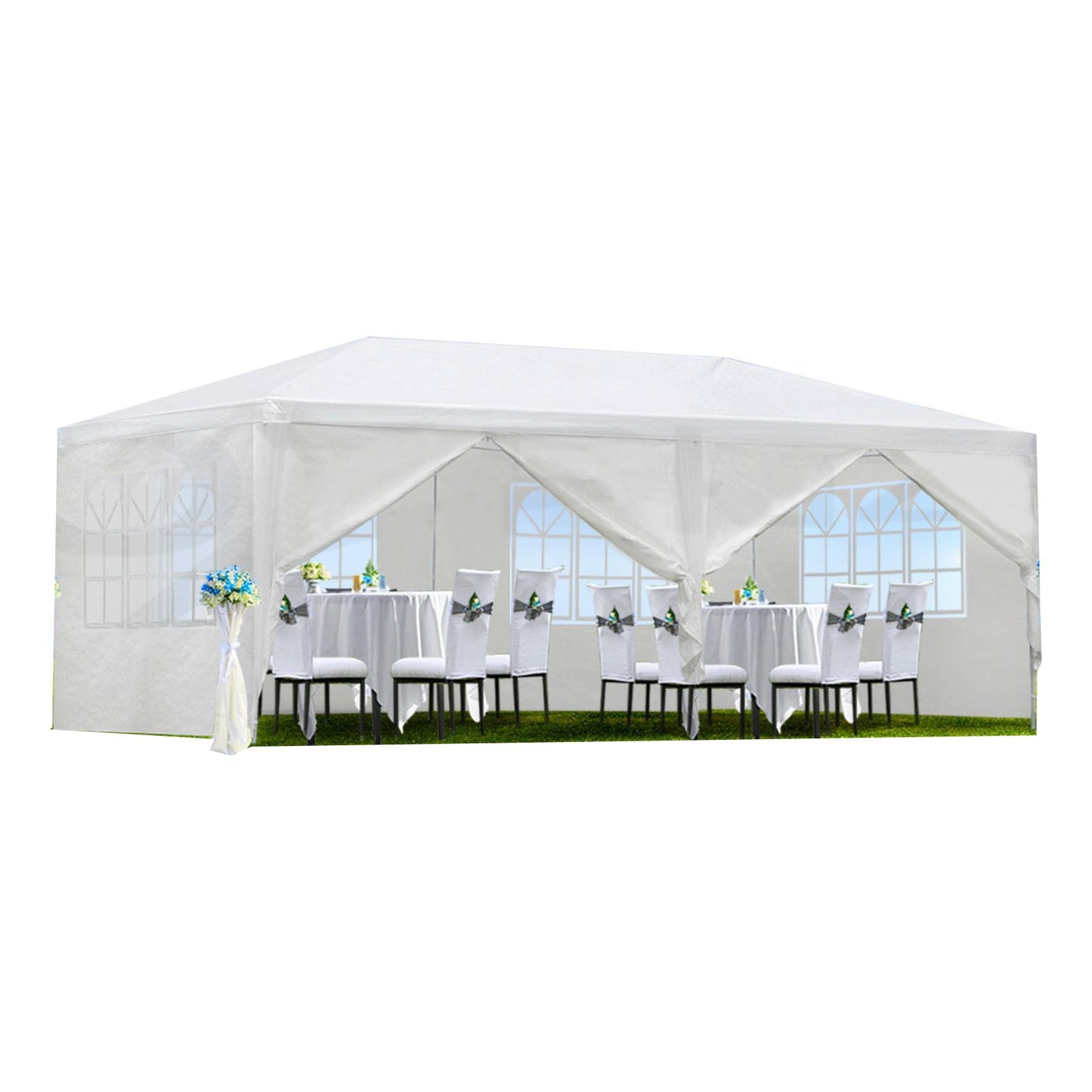 10x20' Wedding Party Canopy Tent Outdoor Gazebo with 6 Removable Sidewalls image 1