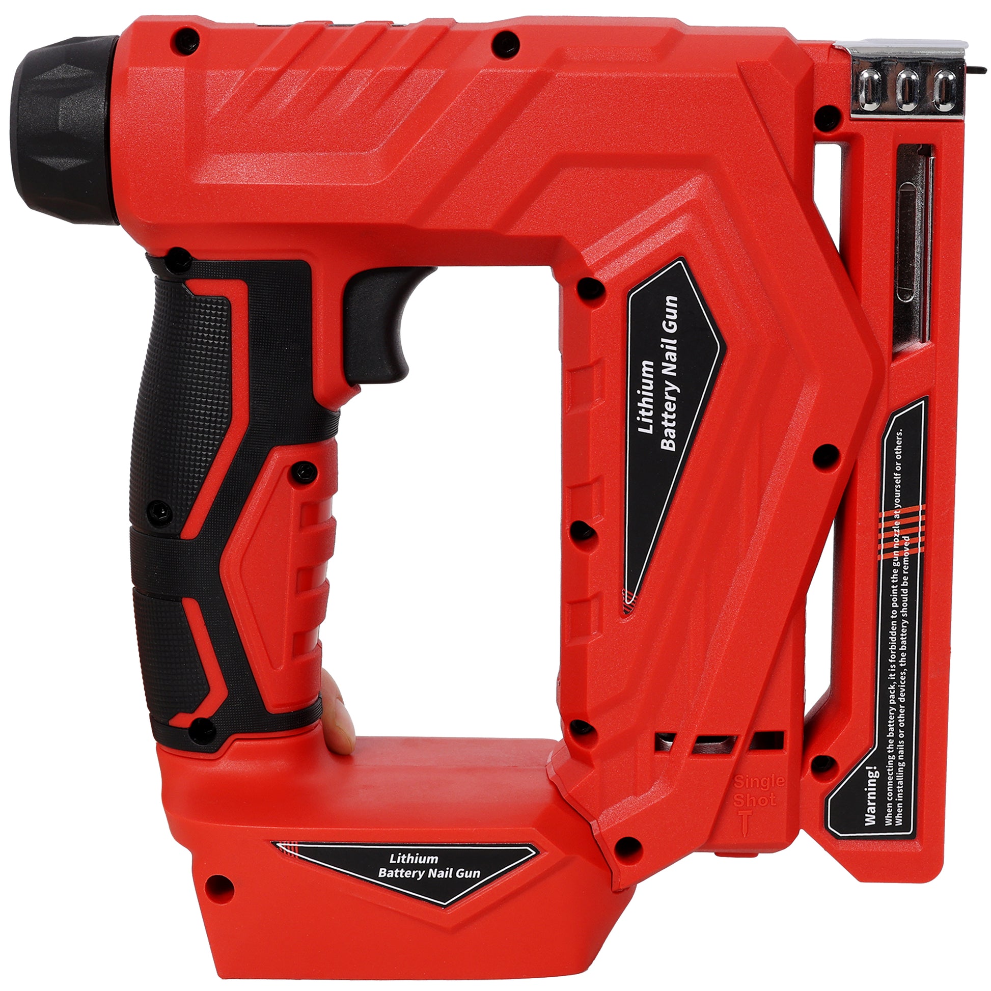 2-in-1 Cordless Brad Nailer & Narrow Crown Stapler, Compatible with Milwaukee 20V MAX Battery, Battery Powered Nail Gun with Safety Lock, Professional Woodworking DIY Fastening Tool, Tool Only image 4