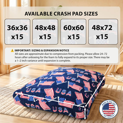Sensory Crash Pad for Kids & Adult – Crash Mat with Foam Blocks, Removable and washable with Non-Slip Bottom, Fleece Soft Fabric Sensory Pads, Landing Mat for Jumping, Relaxing & Play - 48"x72" image 3