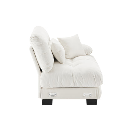 27 Sofa RSF W/2 pillows - White image 3