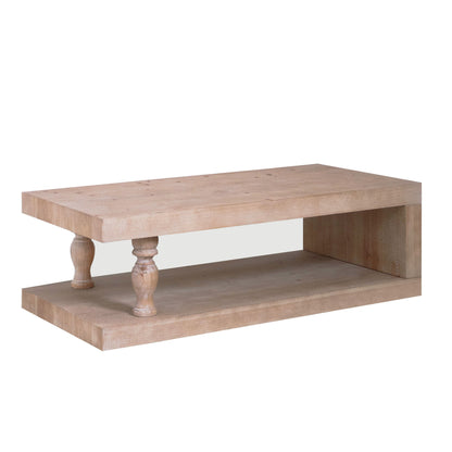Rustic coffee table, Wood coffee table, Farmhouse coffee table, Modern rustic furniture, Coffee table with shelf, Wooden living room table image 4