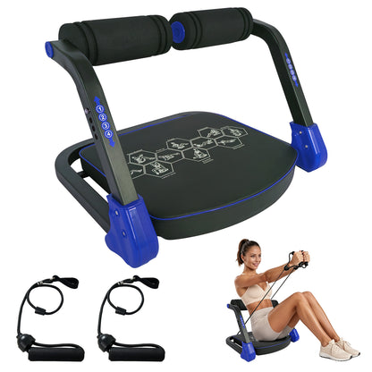 Ab Core Trainer Abdominal Machine for Home Gym with Resistance Bands Blue image 1