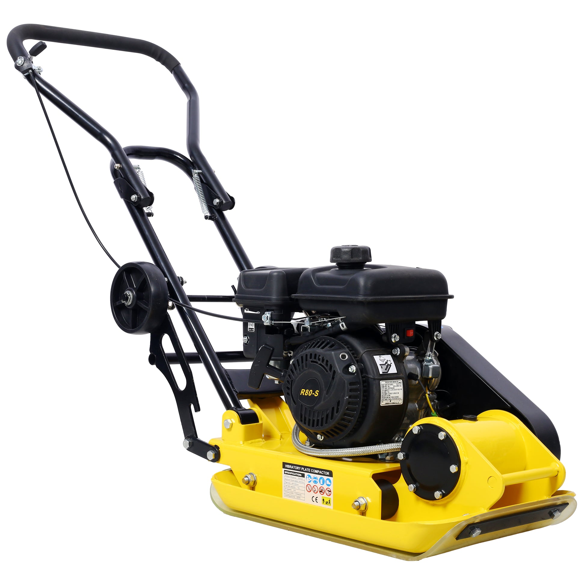 2.5HP Plate Compactor Gas 79.7cc 8200N Force Construction Concrete Tamper Machine Power Paver 19.3 x 12.6" Plate,EPA compliant image 1