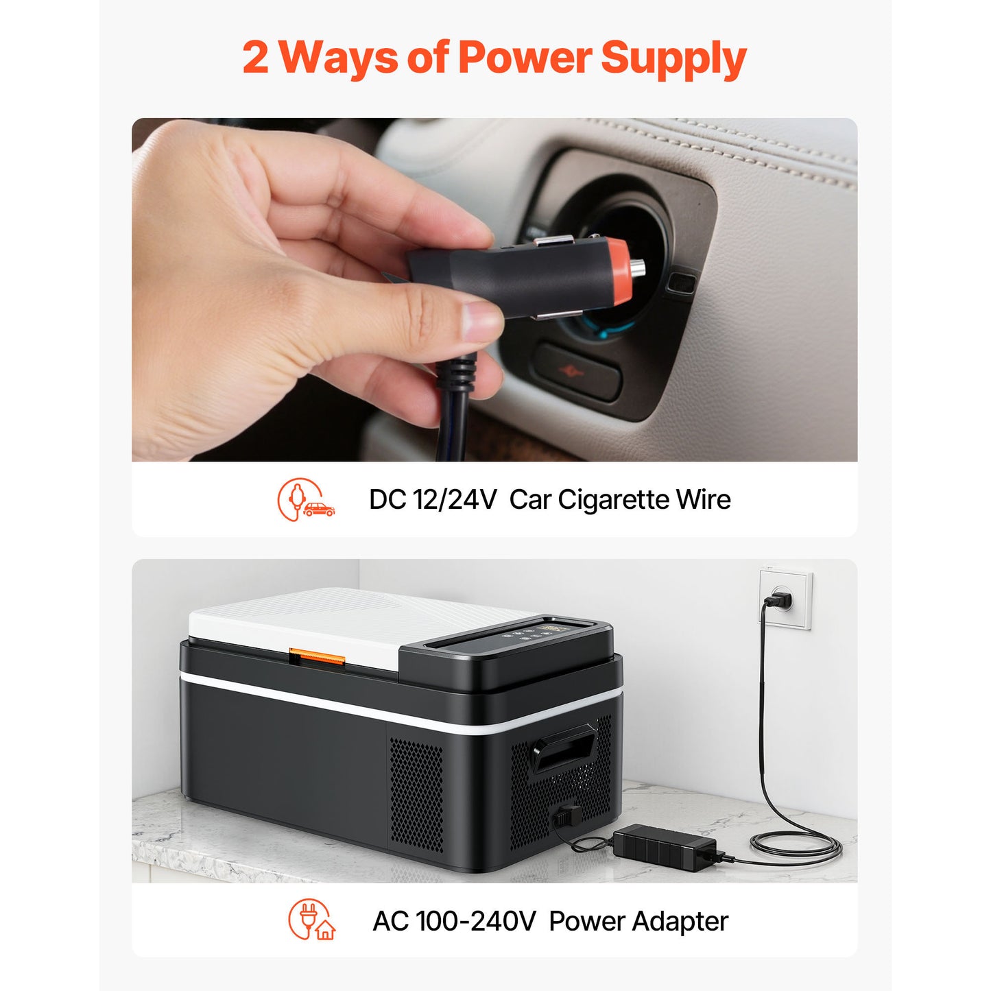 Car Refrigerator, DC 12/24V AC100-240V Compressor Electric Cooler, -4°F to 68°F Car Fridge with APP Control, 21 QT Cars Freezer for RVs, Campsites, Boats, Camping, Fishing, 60W Portable Freezer image 6
